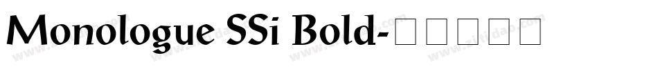 Monologue SSi Bold字体转换
